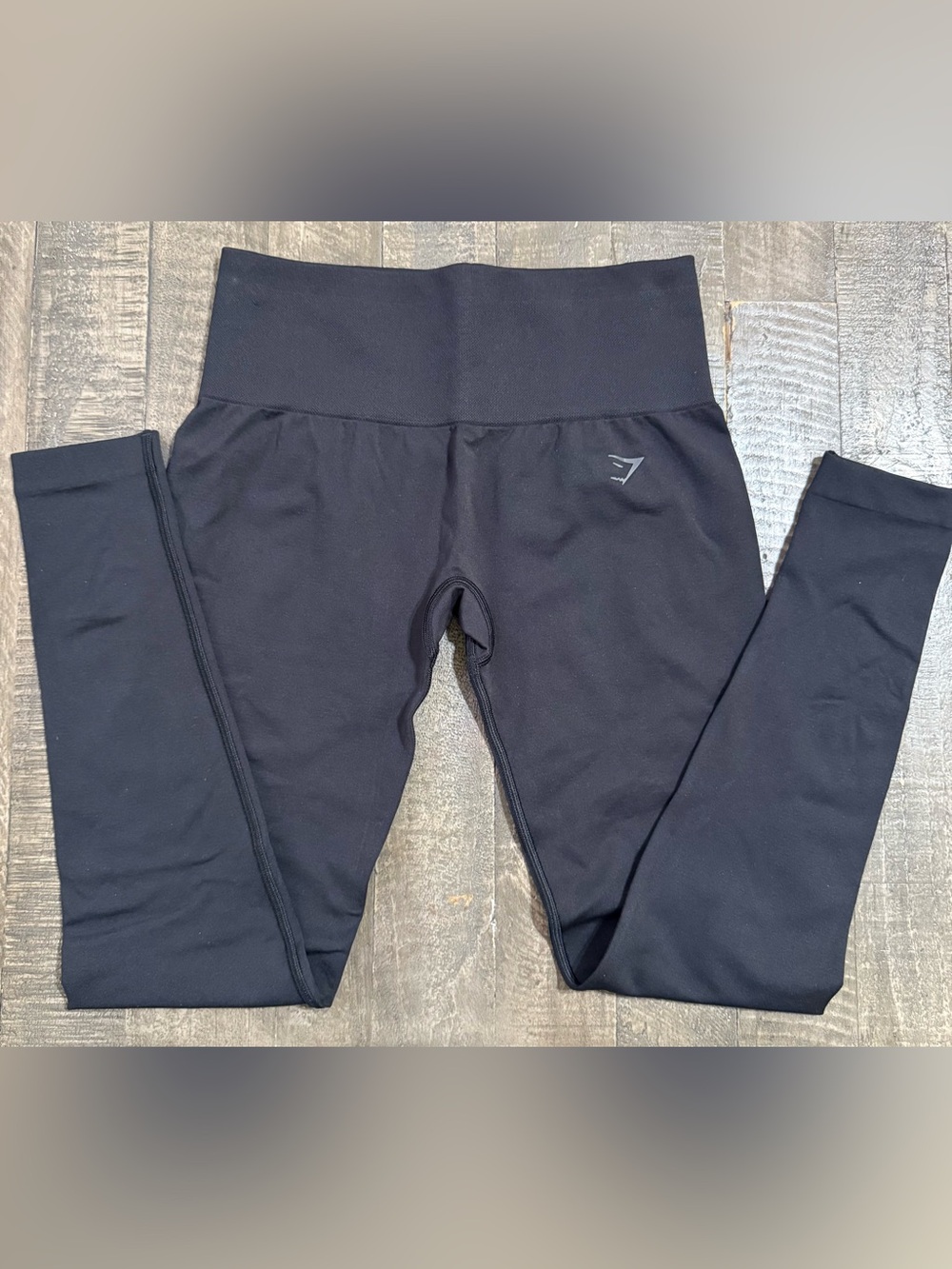 Gymshark Kids Black High-Rise Leggings with Logo